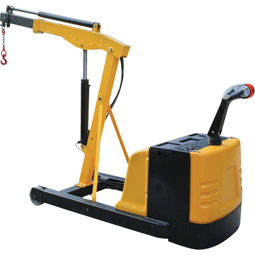 Electric Powered Floor Crane, 8.8' Lift, 1500 lbs. (0.75 tons), 44-1/4" Arm, 62-1/4" H Moffatt Supply & Specialties