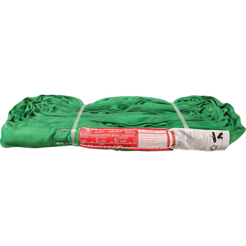 Polyester Round Sling, Green, 12' L, 6000 lbs. Vertical Load Moffatt Supply & Specialties