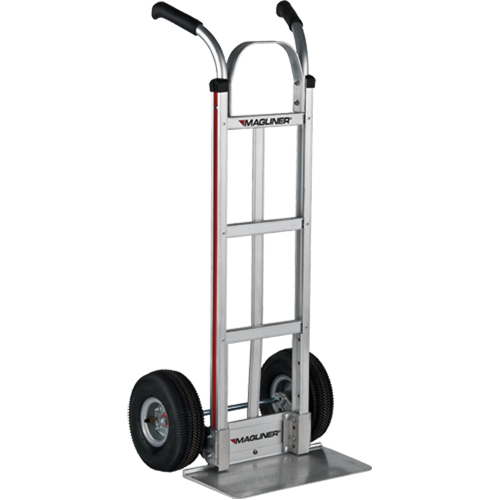 Knocked Down Hand Truck, Dual Handle, Aluminum, 48" Height, 500 lbs. Capacity Moffatt Supply & Specialties
