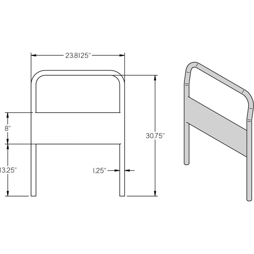 24" Chrome Handle for Platform Truck Moffatt Supply & Specialties