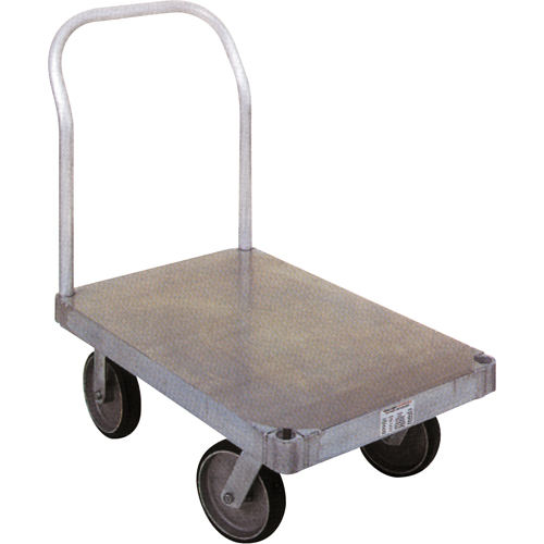 Diable en aluminium, 30" la x 60" lo, 2000 lb cap, Roues Caoutchouc Moffatt Supply & Specialties