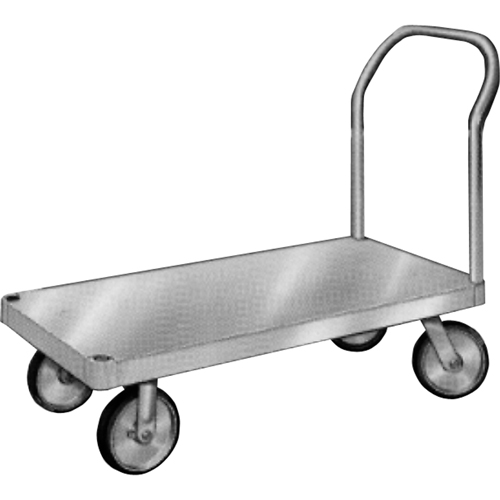 Diable en aluminium, 24" la x 36" lo, 2000 lb cap, Roues Caoutchouc Moffatt Supply & Specialties