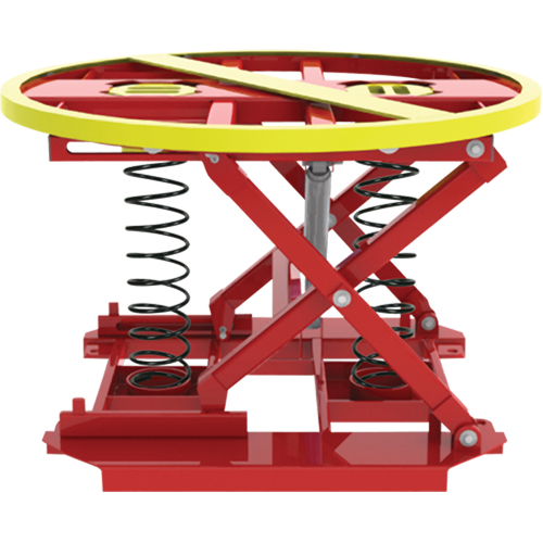 Pallet Pal&reg; 360 Spring Level Loader, 43-5/8" L x 43-5/8" W, 4500 lbs. Cap. Moffatt Supply & Specialties