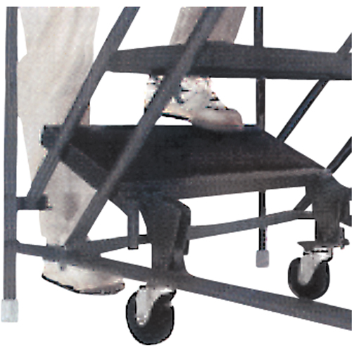 Slope Rolling Ladder, 9 Steps, Anti-Skid, 50° Incline, 90" High Moffatt Supply & Specialties