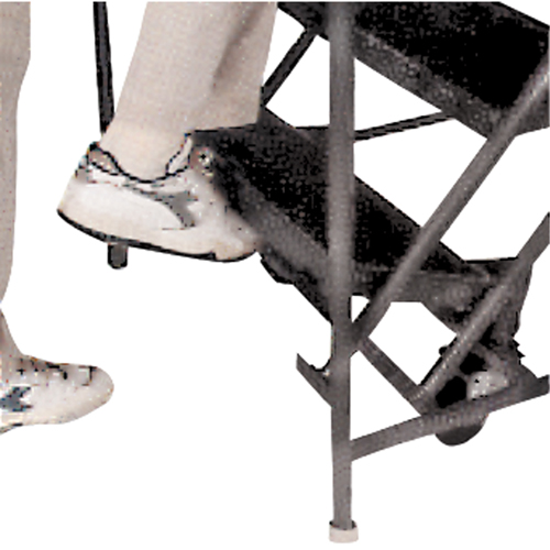 Slope Rolling Ladder, 9 Steps, Anti-Skid, 50° Incline, 90" High Moffatt Supply & Specialties