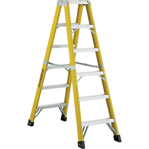 6600 Series Industrial Heavy-Duty 2-Way Stepladders, Fibreglass, 300 lbs. Capacity, 6' Moffatt Supply & Specialties