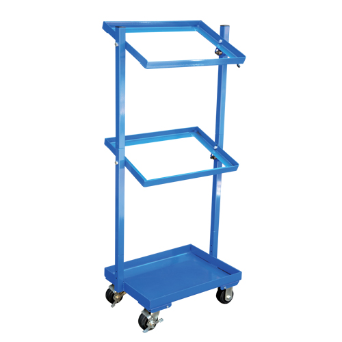 Stock Cart, Steel, 30-11/16" W x 19-1/4" D, 3 Shelves, 300 lbs. Capacity Moffatt Supply & Specialties