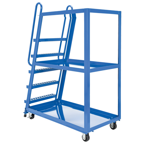 Stock Picking Cart, Steel, 27-7/8" W x 56-1/8" D, 3 Shelves, 1000 lbs. Capacity Moffatt Supply & Specialties