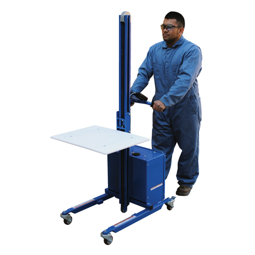 Quick Lift Platform Stacker, Electric Operated, 175 lbs. Capacity, 57" Max Lift Moffatt Supply & Specialties