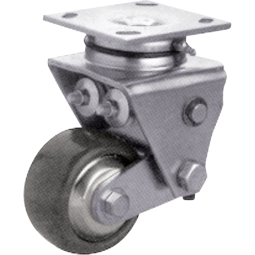 Roulette robuste, Pivotant, 4" (101,6 mm), Elastom&egrave;re dur, 900 lb (408 kg) Moffatt Supply & Specialties