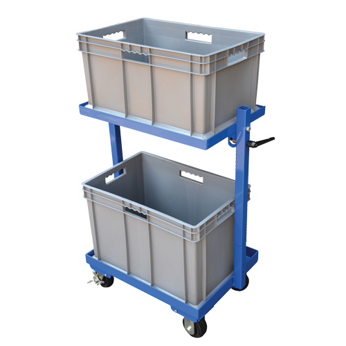 Stock Cart, Steel, 30-11/16" W x 19-1/4" D, 2 Shelves, 200 lbs. Capacity Moffatt Supply & Specialties