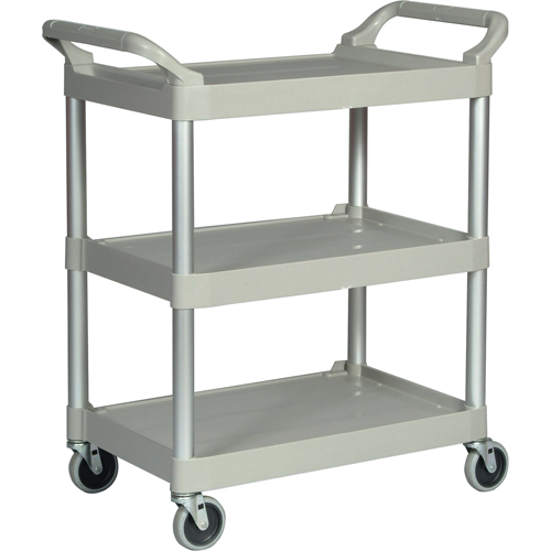 Light-Duty Utility Cart, 3 Tiers, 19" x 38" x 34", 200 lbs. Capacity Moffatt Supply & Specialties