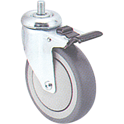 Roulette zingu&eacute;e, Pivotant avec frein, Diam&egrave;tre 5" (127 mm), Capacit&eacute; 240 lb (108 kg) Moffatt Supply & Specialties