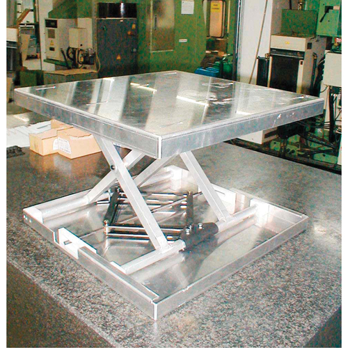 Lift-Tool Table Top Scissor Lift, 23" L x 22" W, Aluminum, 300 lbs. Capacity Moffatt Supply & Specialties