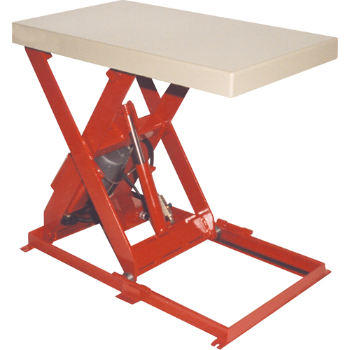 Scissor Lift Table, Steel, 36" L x 20" W, 1100 lbs. Capacity Moffatt Supply & Specialties