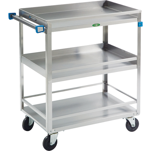 Guard Rail Carts, 3 Tiers, 19" W x 34-3/4" H x 31" D, 500 lbs. Capacity Moffatt Supply & Specialties