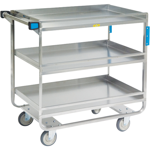 Chariots avec barres de retenue, 3 Tiers, 23" la x 37-1/4" h x 38-5/8" p, Capacit&eacute; 700 lb Moffatt Supply & Specialties