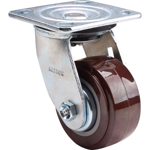 Roulette, Pivotant, 4" (101,6 mm), Polyur&eacute;thane,  Moffatt Supply & Specialties
