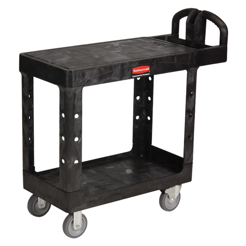 Flat Shelf Heavy Duty Utility Cart - 4505-00, 2 Tiers, 17-1/4" x 38-1/10" x 38-1/2", 500 lbs. Capacity Moffatt Supply & Specialties