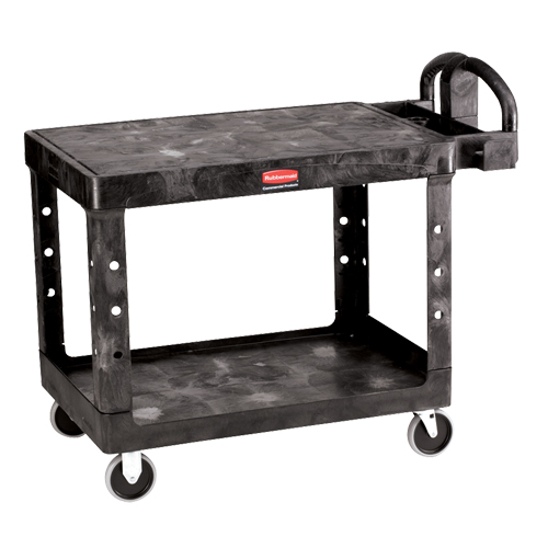 Flat Shelf Heavy Duty Utility Cart - 4525-00, 2 Tiers, 25-7/8" x 33-3/10" x 43-9/10", 500 lbs. Capacity Moffatt Supply & Specialties