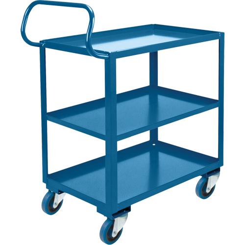 Ergonomic Shelf Truck, 800 lbs. Capacity, Steel, 20" W x 37" H x 32" D, Lip Up Moffatt Supply & Specialties