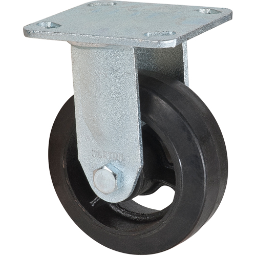 Mold-on Caster, Rigid, 5" (127 mm), Rubber, 440 lbs. (199 kg.) Moffatt Supply & Specialties