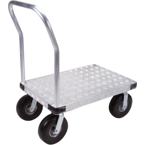Chariots &agrave; plateforme en aluminium, 24" la x 36" lo, 1200 lb cap, Roues Anticrevaison Moffatt Supply & Specialties