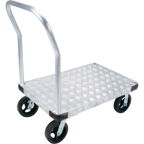 Chariots &agrave; plateforme en aluminium, 24" la x 36" lo, 2000 lb cap, Roues Caoutchouc moul&eacute; Moffatt Supply & Specialties
