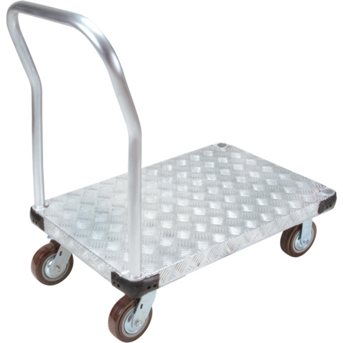 Chariots &agrave; plateforme en aluminium, 24" la x 36" lo, 3400 lb cap, Roues Polyur&eacute;thane Moffatt Supply & Specialties
