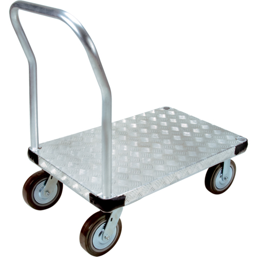 Chariots &agrave; plateforme en aluminium, 24" la x 36" lo, 4000 lb cap, Roues Polyur&eacute;thane Moffatt Supply & Specialties