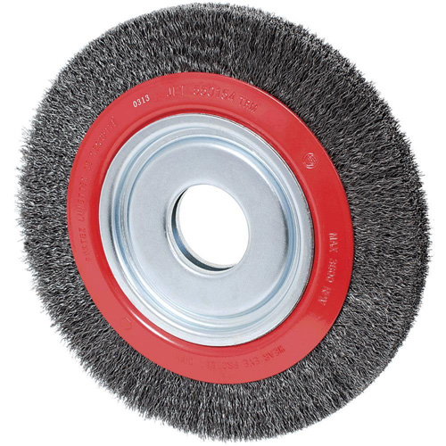 101C-2M Crimped Wire Wheel, 7" Dia., 0.014" Fill, 1/2" - 2" Arbor Moffatt Supply & Specialties