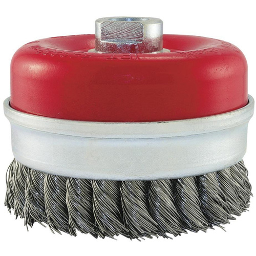 Knot Banded Cup Brush, 5" Dia. x 5/8"-11 Arbor Moffatt Supply & Specialties