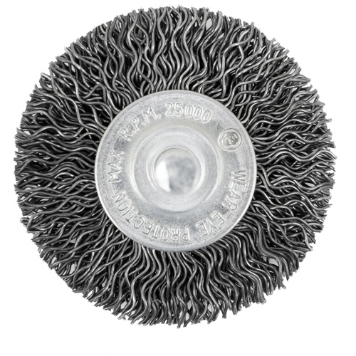 105-2 Shaft Mounted Crimped Radial Brush, 2", .02" Fill Moffatt Supply & Specialties