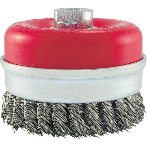 Knot Banded Cup Brush, 4" Dia. x 5/8"-11 Arbor Moffatt Supply & Specialties