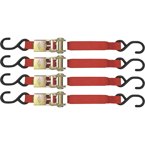 ITD-1154R Ratchet Tie Down Set, S-Hook, 1" W x 15' L, 1500 lbs. (680 kg) Working Load Limit Moffatt Supply & Specialties