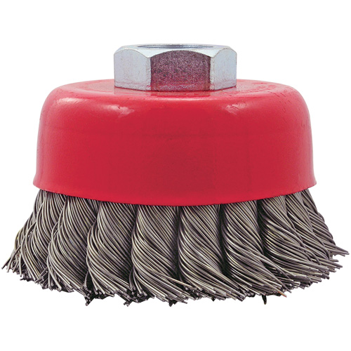 CK3201T Knotted Twist Wire Cup Brush, 3" Dia. x 5/8"-11 Arbor Moffatt Supply & Specialties