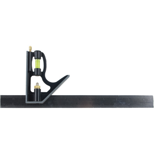 Combination Square, 12" L, Stainless Steel, Plain Moffatt Supply & Specialties