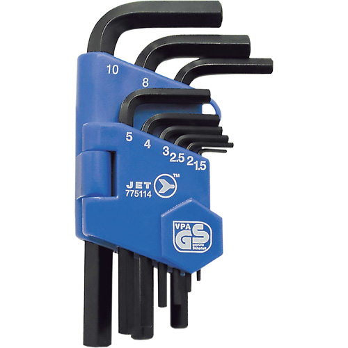 JHK-9M Short Arm Hex Key Set, 9 Pcs., Metric Moffatt Supply & Specialties