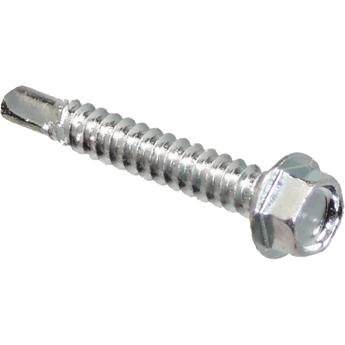Self Drill Hex Washer, 1" x 10" L, Zinc Plated Moffatt Supply & Specialties