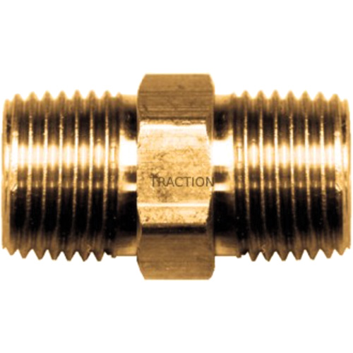 Mamelon hexagonal, Laiton, 3/8" x 1/4", NPT x NPT Moffatt Supply & Specialties