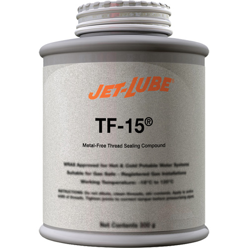 Compos&eacute; d'&eacute;tanch&eacute;it&eacute; sans m&eacute;tal pour raccord filet&eacute; TF-15, Canette &agrave; dessus brosse, 227 ml, -46° C - 315° C/50° F - 600° F Moffatt Supply & Specialties