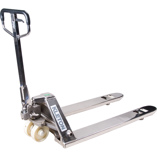 Manual Pallet Truck, Stainless Steel, 48" L x 27" W, 5500 lbs. Capacity Moffatt Supply & Specialties