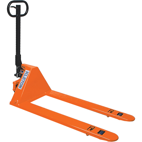Low Profile Hydraulic Pallet Trucks, 48" L x 27" W, 3300 lbs. Cap. Moffatt Supply & Specialties