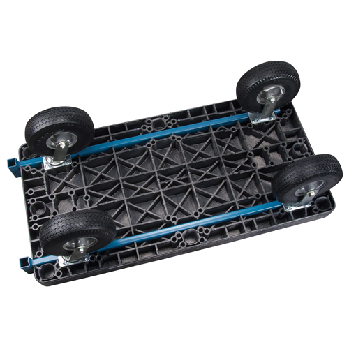 Plastic Platform Truck, 48" L x 24" W, 1000 lbs. Cap., Pneumatic Wheels Moffatt Supply & Specialties