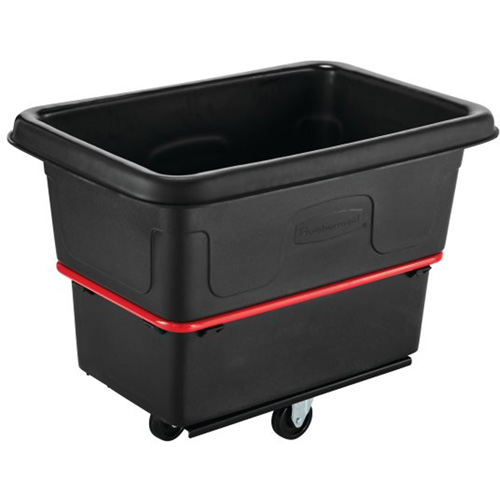 Heavy-Duty Utility Truck, Black Recycled Plastic, 26"/38-3/8" L x 26"/38-2/5" W x 28-1/4"/28-3-10" H, 8 cu. Ft. Volume, 700 lbs. Capacity Moffatt Supply & Specialties