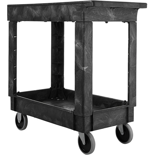 Chariot utilitaire avec poign&eacute;e, 2 tiers, 34" x 31-1/4" x 16", Capacit&eacute; 500 lb Moffatt Supply & Specialties
