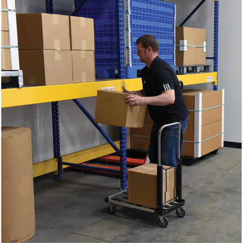 Fold-Up Platform Truck, Stainless Steel, 300 lbs., 28" L x 16" W, 33-1/2" High Moffatt Supply & Specialties