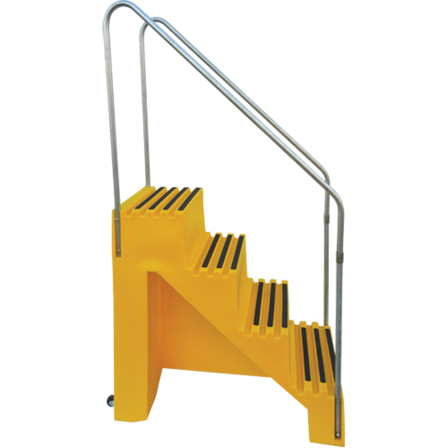Escabeau industriel, 4 marches, 43" x 22-1/2" x Hauteur 66" Moffatt Supply & Specialties