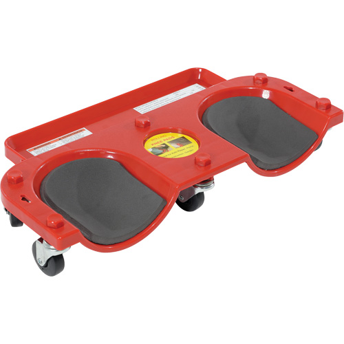 Rolling Knee Dolly, Plastic, Red, 350 lbs. Capacity Moffatt Supply & Specialties