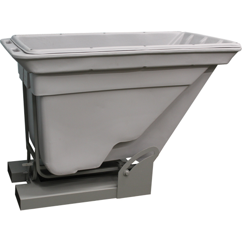 Self Dumping Hopper, Polyethylene, 1 cu.yd., Grey Moffatt Supply & Specialties